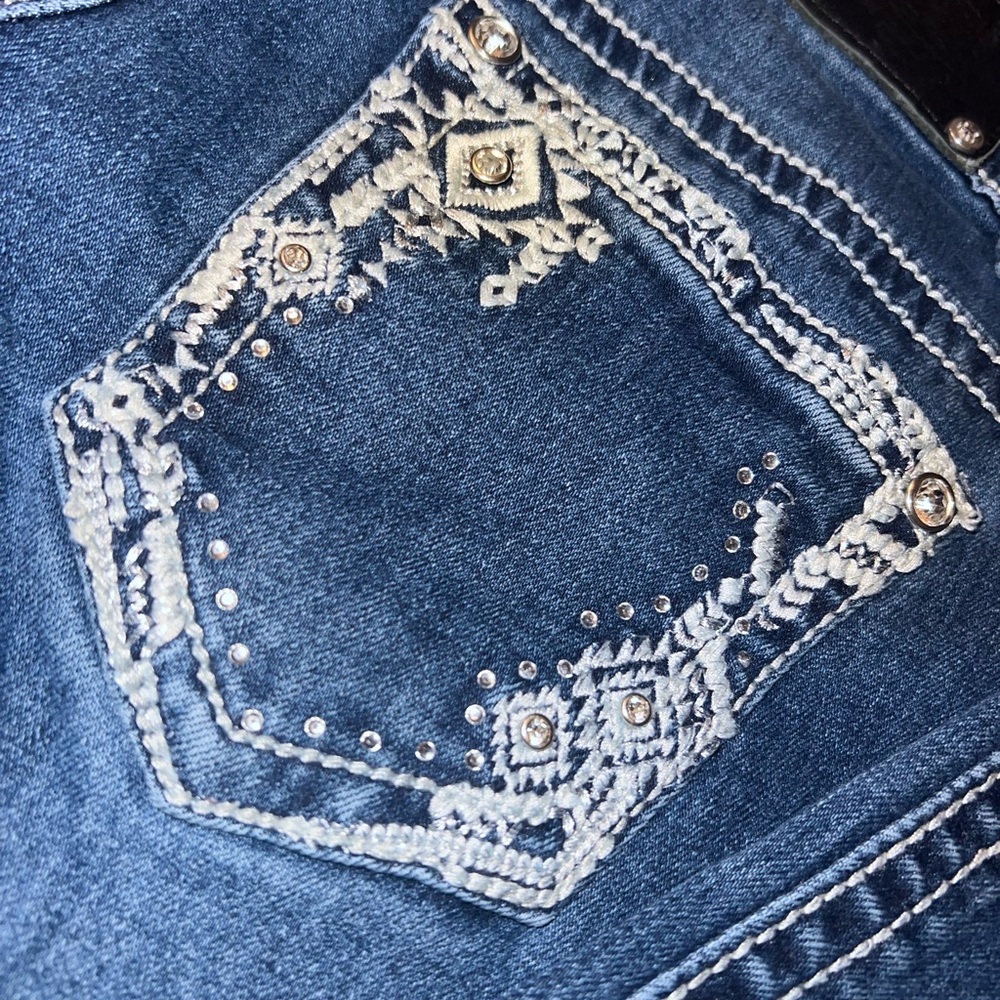 Wired Heart Embellished Bootcut Girls Jeans - Picture 5 of 5